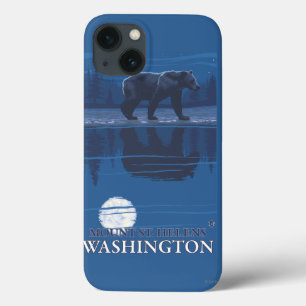 Etui iPhone 13 Ours au clair de lune - Mont St. Helens,