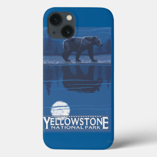 Coques Pour iPhone Ours dans le clair de lune - parc national de