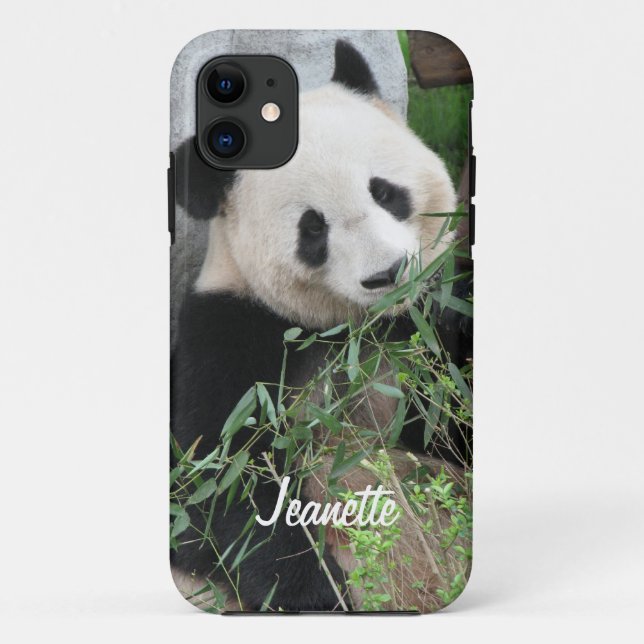 Coques Case-Mate iPhone Ours De Panda Géant, Nom Personnalisé, (Dos)