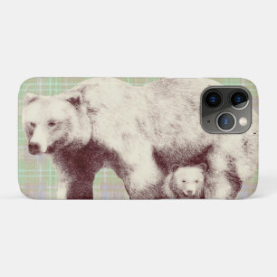 Case-Mate iPhone Case Ours en carreaux de sauge neutre
