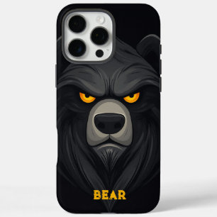 Coques iPhone 16 Pro Max Ours en colère personnalisé