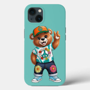 Case-Mate iPhone Case Ours en peluche avec tenue paisible décontractée 1