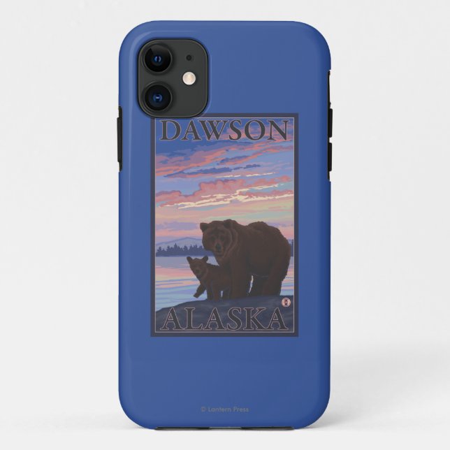 Coques Case-Mate iPhone Ours et CUB - Dawson, Alaska (Dos)