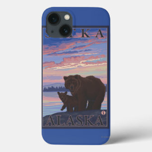 iPhone 13 Coque Ours et CUB - Sitka, Alaska