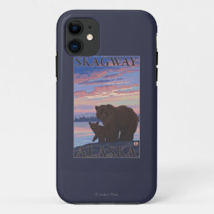 Coque iPhone 11 Ours et CUB - Skagway, Alaska