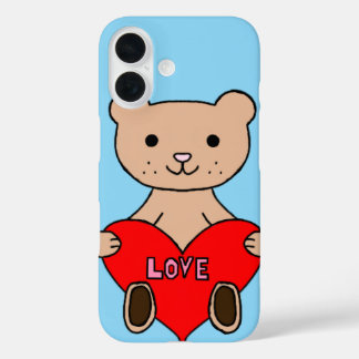 Coques iPhone 16 Ours mignon
