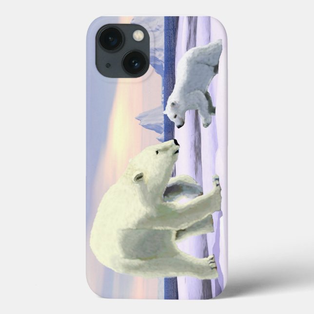 Coques Case-Mate iPhone Ours Polaire - Mama Nez Meilleur (Verso)