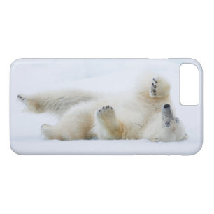 Coques Pour iPhone Ours polaire roulant dans la neige, Norvège