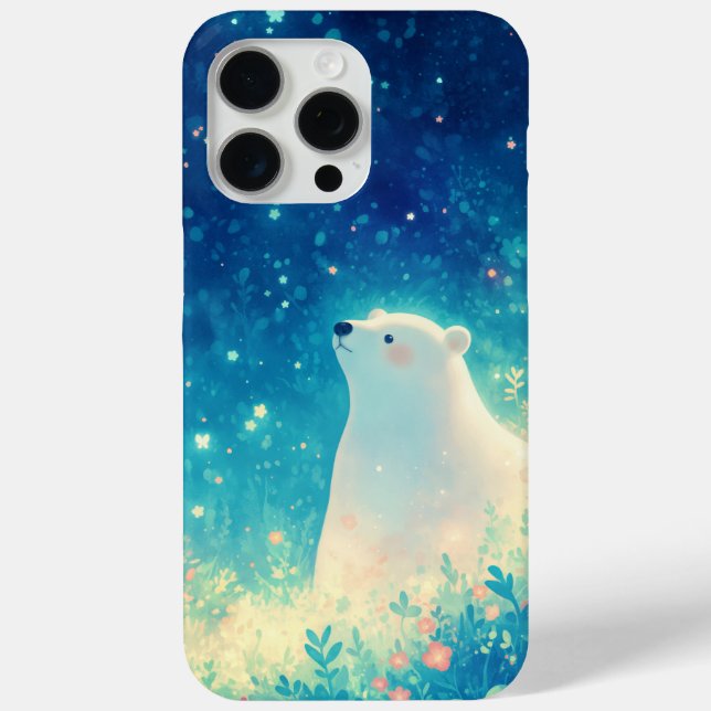 Coques Case-Mate iPhone Ours polaire sous le ciel arctique (Verso)