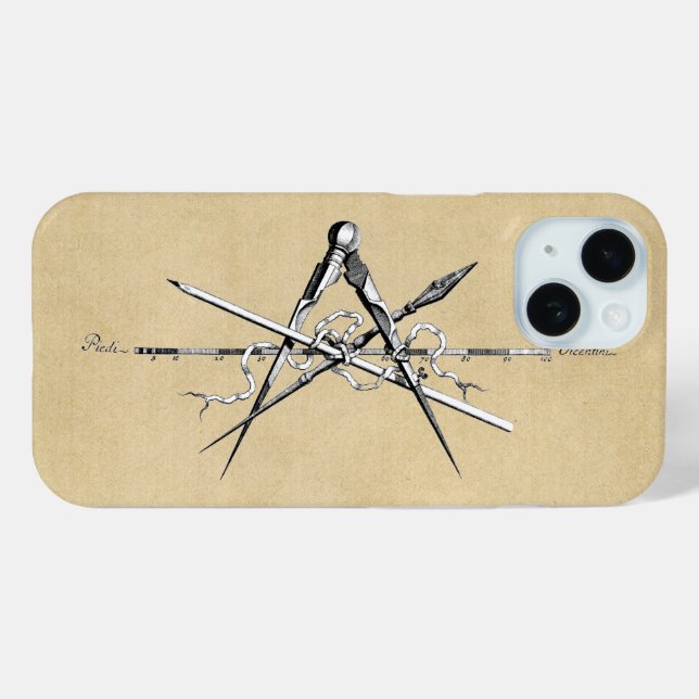 Coques Case-Mate iPhone Outils de rédaction d'architecture traditionnelle (Verso (horizontal))