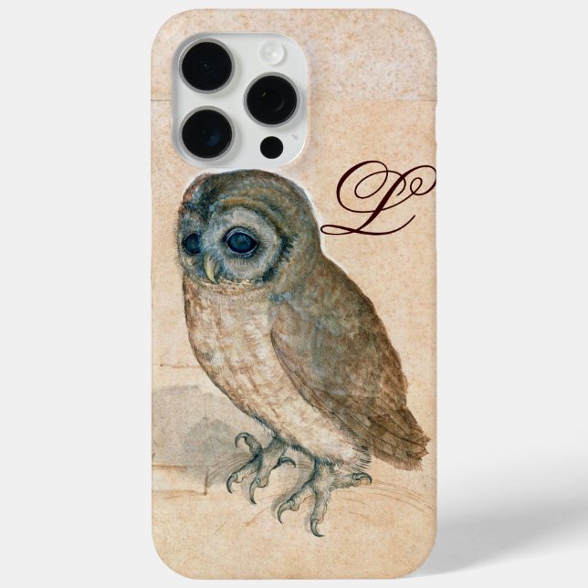 Coques Case-Mate iPhone OWL, Rose, Sepia Monogramme (Verso)