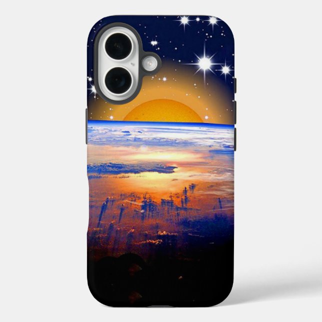 Coques Case-Mate iPhone pacifique, espace avec terre (Verso)