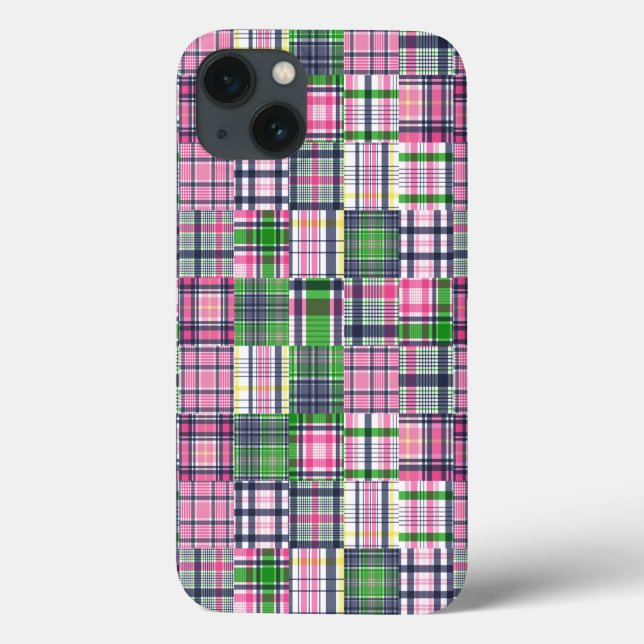 Coques Case-Mate iPhone Paie été rose Madras Patchwork (Verso)