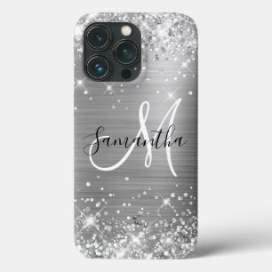 Case-Mate iPhone Case Pailleté Élégant Monogramme Feuille d'Argent