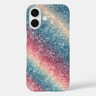 Coques iPhone 16 Paillettes Arc-en-ciel