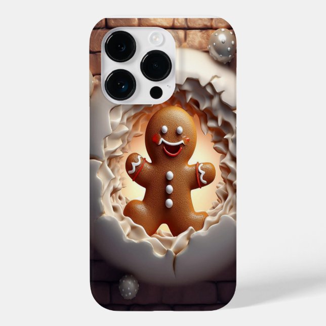 Coques Case-Mate iPhone Pain d'épices 3D - Noël (Verso)