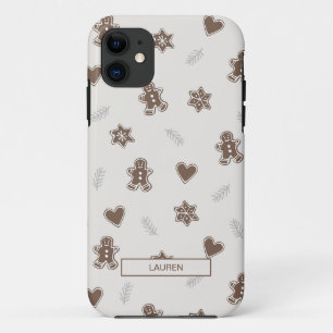 Case-Mate iPhone Case Pain d'épices Neutre moderne Noël Nom Motif