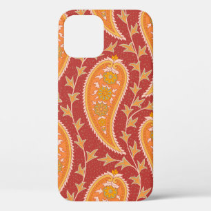 Case-Mate iPhone Case Paisley motif. Concombre turc. Maroon-orange c