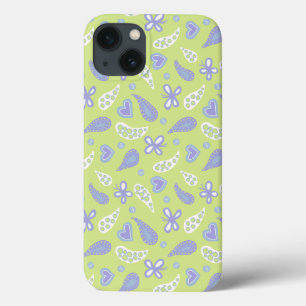 Case-Mate iPhone Case Paisley Violet et Papillons et Cœurs au Citron
