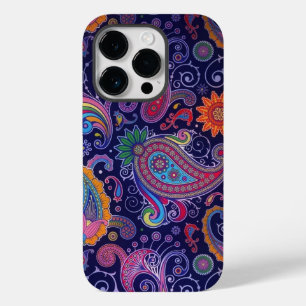Coque Pour iPhone 14 Pro Paisley violet rose