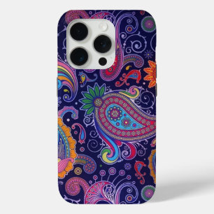 Coque iPhone 15 Pro Paisley violet rose