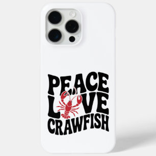 Coque iPhone 15 Pro Max Paix Amour et écrevisses cajun