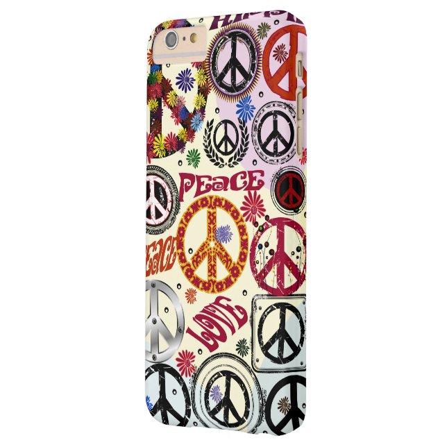 Coques Case-Mate iPhone Paix de flower power et hippie d'amour (Dos gauche)