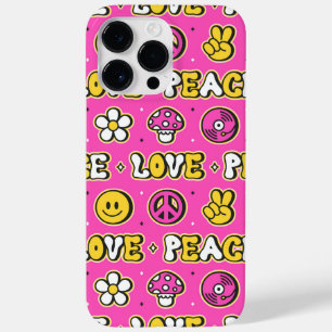 Coque Pour Pour iPhone 14 Pro Max Paix et amour Style hippy