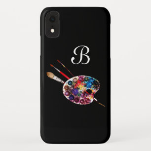 Coque Case-Mate Pour iPhone PALETTE DE COULEURS DE L'ARTISTE MONOGRAMME Noir