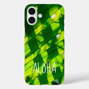 Coques iPhone 16 Plus Palm Feuilles Plaid, Kapaa, Kauai, Hawaii Coque-Ma
