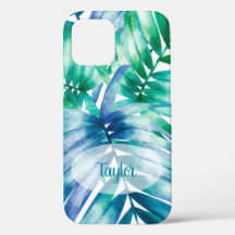 Palm Frond Motif Tropical Nom personnalisé