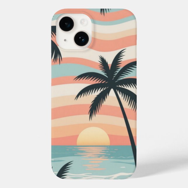 Coques Case-Mate iPhone Palm Stripes – Tropical Calm Beach Phone Case (Verso)