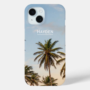 Coque Pour iPhone 15 Palm Trees Cool Photo d'été personnalisée