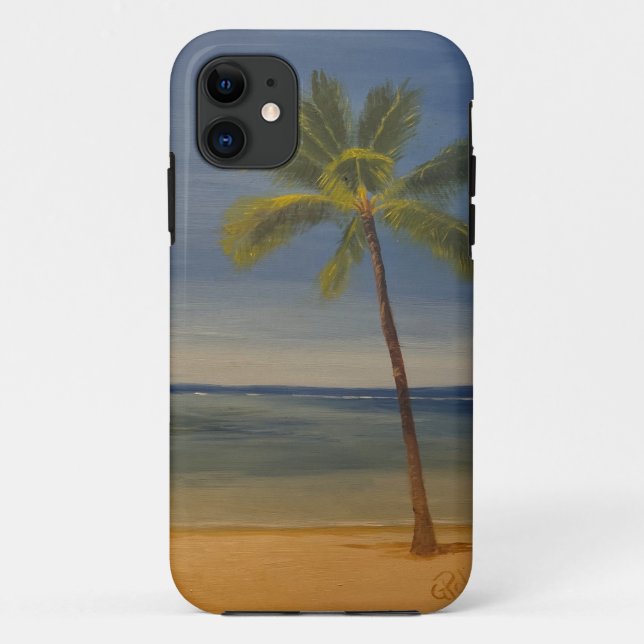 Coques Case-Mate iPhone Palmier solitaire sur la plage, par Gary Poling (Dos)