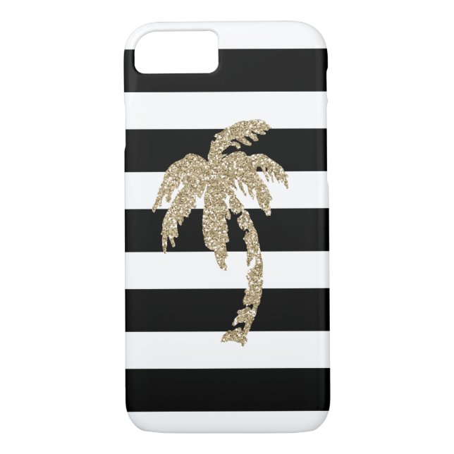 Coques Case-Mate iPhone Palmier tropical de parties scintillantes d'or sur (Dos)