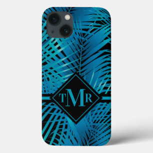 Case-Mate iPhone Case Palmier Turquoise Tropical Monogrammé