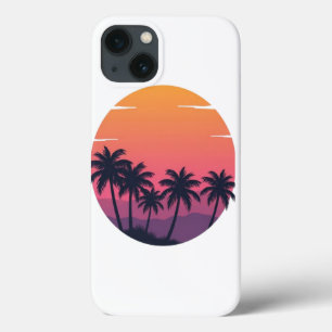 Case-Mate iPhone Case Palmiers à coucher de soleil rétros