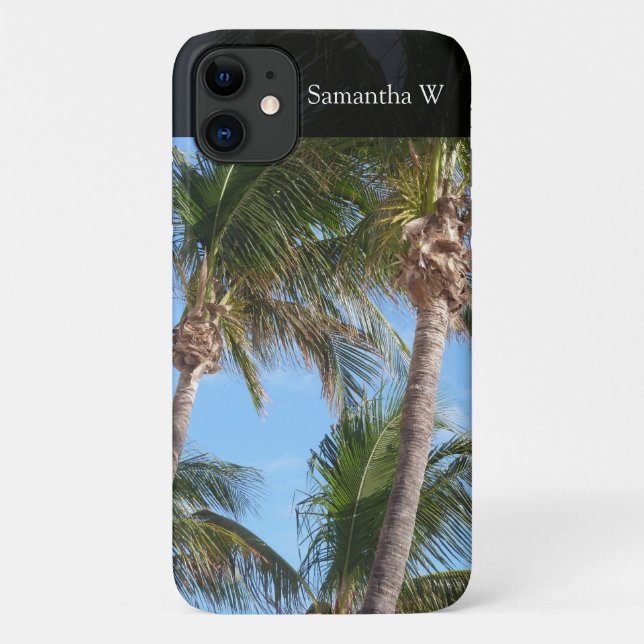 Coques Case-Mate iPhone Palmiers contre le ciel bleu (Dos)