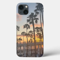 Palmiers en Océan Californie Sunset