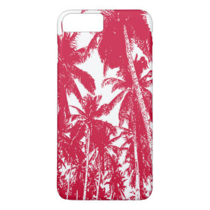 Etui iPhone Case-Mate Palmiers tropicaux en rouge et blanc