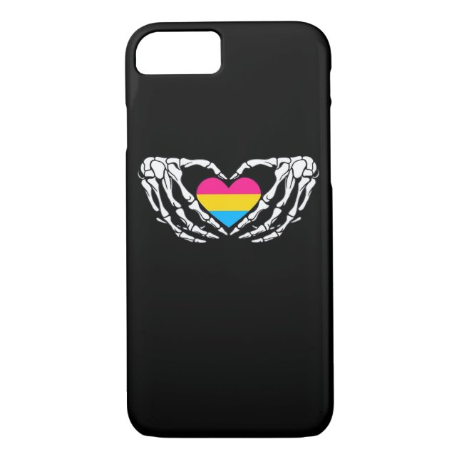 Coques Case-Mate iPhone Pan Pride Skeleton Halloween Pan Goth Heart (Dos)