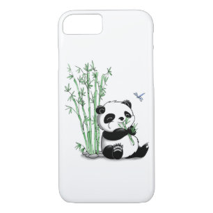 Coque iPhone 7 Panda mangeant le bambou