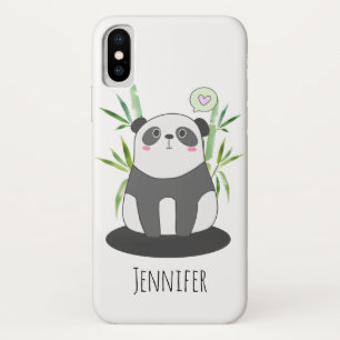 Case-Mate iPhone Case Panda noir et blanc mignonne en Bambou