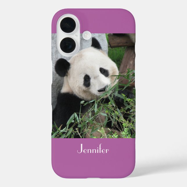 Coques Case-Mate iPhone Panda, Orchidée, Purple, Nom, (Verso)