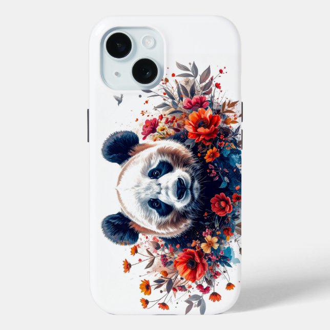 Coques Case-Mate iPhone Panda parmi les fleurs (Verso)