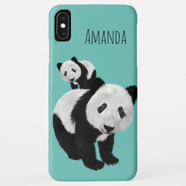 Coques Case-Mate iPhone Pandas Super Cute Personnalisés - Colo Changeable (Dos)