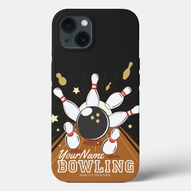 Coques Case-Mate iPhone Paniers à balles de Bowler personnalisées (Verso)
