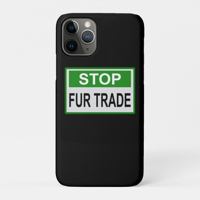 Coques Case-Mate iPhone Panneau commercial Stop Fur vert (Dos)