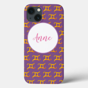 Case-Mate iPhone Case Panneau d'Astrologie Gold Gemini Nom personnalisé