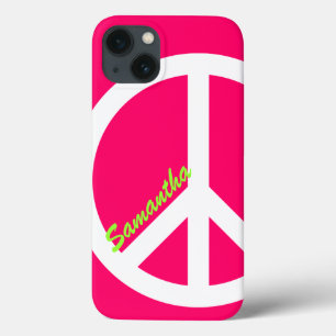 Coques Pour iPhone Panneau de paix rose